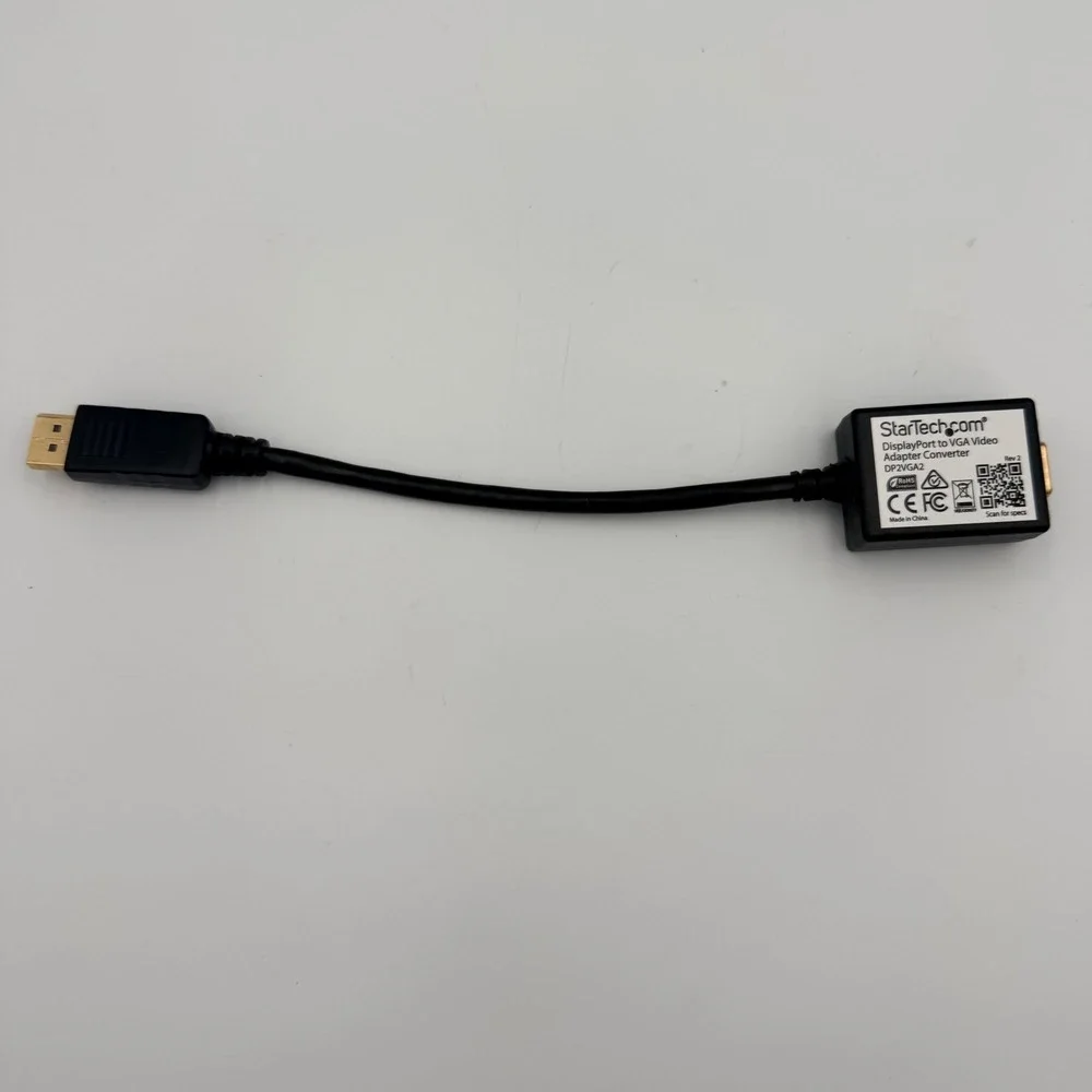 StarTech DisplayPort to VGA Video Adapter Converter DP2VGA2 Rev 2 Black Gold